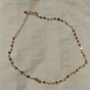 Rose gold choker necklace